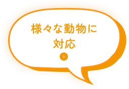 様々な動物に対応